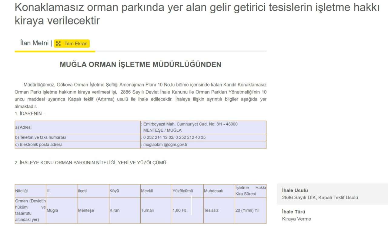 Muğla'da Birinci Derece SİT Alanındaki Orman Parkı İhaleye Çıkarıldı, Çevreciler Tepkili 16